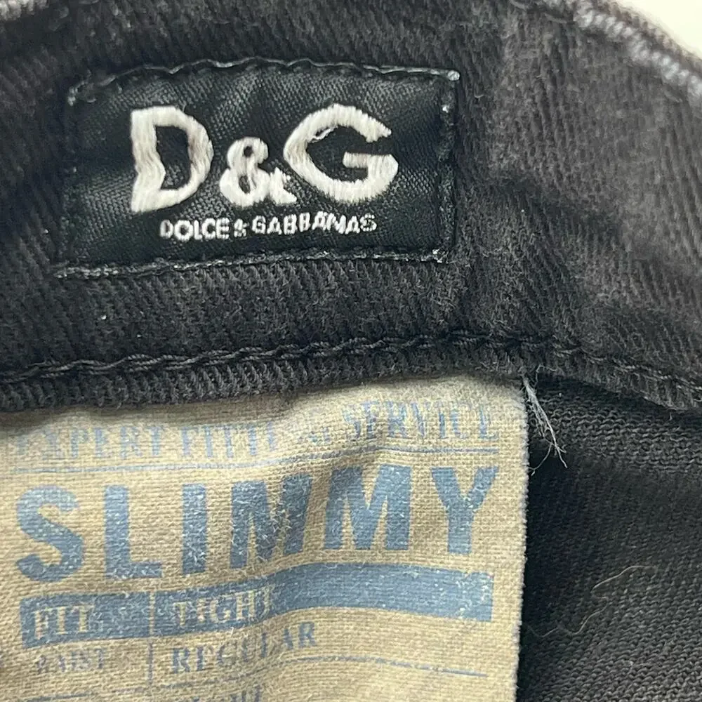 D&G Dolce & Gabbana Slimmy women’s black slim jeans pantd - Picture 7 of 10